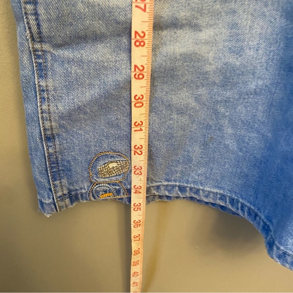 ZARA/Trafaluc Short Overalls Shortalls Denim Embroidered Medium Airplane - Picture 9 of 11